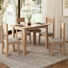 Conjunto Sala de Jantar Mesa 109cm com 4 Cadeiras Delta Sonetto