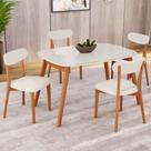 Conjunto Sala de Jantar Mesa 110x80cm Tampo em Mdf Laqueado com Vidro Laqueado 4 Cadeiras Ceci Yescasa