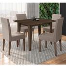 Conjunto Sala de Jantar Mesa 120cm Kate 4 Cadeiras Josi Poliman Conjunto Sala de Jantar Mesa 120cm Kate 4 Cadeiras Josi Poliman