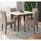 Conjunto Sala de Jantar Mesa 120cm Kate 4 Cadeiras Josi Poliman Conjunto Sala de Jantar Mesa 120cm Kate 4 Cadeiras Josi Poliman