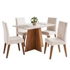 Conjunto Sala de Jantar Mesa 1,20m Moove 4 Cadeiras Milano Viero