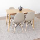 Conjunto Sala de Jantar Mesa 120x75cm Finlândia com 4 Cadeiras Eiffel Botonê Conjunto Sala de Jantar Mesa 120x75cm Finlândia com 4 Cadeiras Eiffel Botonê