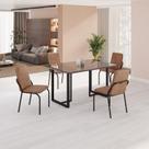 Conjunto Sala de Jantar Mesa 120x90cm Base Lunna Tampo Mdf com Vidro Malibu Conjunto Sala de Jantar Mesa 120x90cm Base Lunna Tampo Mdf com Vidro Malibu