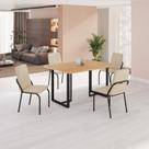 Conjunto Sala de Jantar Mesa 120x90cm Base Lunna Tampo Mdf Malibu