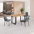 Conjunto Sala de Jantar Mesa 120x90cm Base Lunna Tampo Mdf Malibu Conjunto Sala de Jantar Mesa 120x90cm Base Lunna Tampo Mdf Malibu