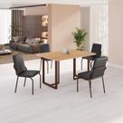 Conjunto Sala de Jantar Mesa 120x90cm Base Lunna Tampo Mdf Malibu