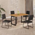 Conjunto Sala de Jantar Mesa 120x90cm Base Lunna Tampo Mdf Napoli