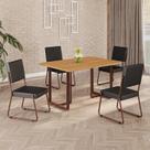 Conjunto Sala de Jantar Mesa 120x90cm Base Lunna Tampo Mdf Napoli Conjunto Sala de Jantar Mesa 120x90cm Base Lunna Tampo Mdf Napoli