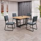 Conjunto Sala de Jantar Mesa 120x90cm Base Pérola Tampo Mdf Napoli Conjunto Sala de Jantar Mesa 120x90cm Base Pérola Tampo Mdf Napoli
