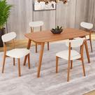 Conjunto Sala de Jantar Mesa 135x80cm Tampo em Mdf Laminado 4 Cadeiras Ceci Yescasa