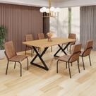 Conjunto Sala de Jantar Mesa 160x90cm Base Império Tampo Mdf Malibu Conjunto Sala de Jantar Mesa 160x90cm Base Império Tampo Mdf Malibu