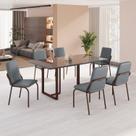 Conjunto Sala de Jantar Mesa 160x90cm Base Lunna Tampo Mdf Laca com Vidro Malibu