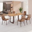 Conjunto Sala de Jantar Mesa 160x90cm Base Lunna Tampo Mdf Malibu Conjunto Sala de Jantar Mesa 160x90cm Base Lunna Tampo Mdf Malibu
