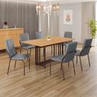 Conjunto Sala de Jantar Mesa 160x90cm Base Pérola Tampo Mdf Malibu