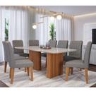 Conjunto Sala de Jantar Mesa 210cm Ester com 8 Cadeiras Carla Cimol Conjunto Sala de Jantar Mesa 210cm Ester com 8 Cadeiras Carla Cimol