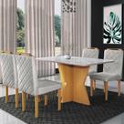 Conjunto Sala de Jantar Mesa 4 Cadeiras Esmeralda - Móveis Mix Conjunto Sala de Jantar Mesa 4 Cadeiras Esmeralda - Móveis Mix
