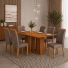 Conjunto Sala de Jantar Mesa Amanda 6 Cadeiras Miami Yescasa