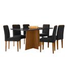 Conjunto Sala de Jantar Mesa Anitta 160X90 6 Cadeiras Ana Ype/Preto/Veludo Preto
