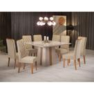 Conjunto Sala de Jantar Mesa Bela com 8 Cadeiras Iza