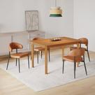 Conjunto Sala de Jantar Mesa Candian 4 Cadeiras Bless Marrom Whiskey Yescasa