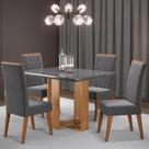 Conjunto Sala de Jantar Mesa Caxias 6 Cadeiras Cristal Viero Conjunto Sala de Jantar Mesa Caxias 6 Cadeiras Cristal Viero