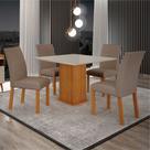 Conjunto Sala de Jantar Mesa com 4 Cadeiras Napoli