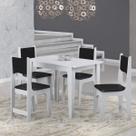 Conjunto Sala de Jantar Mesa com 4 Cadeiras Nicoli