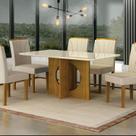 Conjunto Sala de Jantar Mesa com 6 Cadeiras Lorena