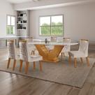 Conjunto Sala De Jantar Mesa Com Tampo De Vidro Safira 6 Cadeiras Atena Conjunto Sala De Jantar Mesa Com Tampo De Vidro Safira 6 Cadeiras Atena