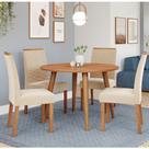 Conjunto Sala de Jantar Mesa Dani com 4 Cadeira em MDF Clarice Cimol