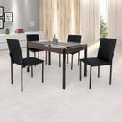 Conjunto Sala de Jantar Mesa Dubai 120x75cm Tampo Vidro com 4 Cadeiras Conjunto Sala de Jantar Mesa Dubai 120x75cm Tampo Vidro com 4 Cadeiras