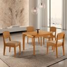 Conjunto Sala de Jantar Mesa Dublin Canto Copo de Mdf e 4 Cadeiras Cleo Yescasa Conjunto Sala de Jantar Mesa Dublin Canto Copo de Mdf e 4 Cadeiras Cleo Yescasa