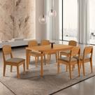 Conjunto Sala de Jantar Mesa Dublin Tampo em Mdf e 6 Cadeiras Cleo Yescasa Conjunto Sala de Jantar Mesa Dublin Tampo em Mdf e 6 Cadeiras Cleo Yescasa