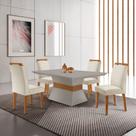 Conjunto Sala de Jantar Mesa e 4 Cadeiras Santorini Yescasa Conjunto Sala de Jantar Mesa e 4 Cadeiras Santorini Yescasa