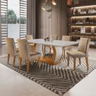 Conjunto Sala de Jantar Mesa e 6 Cadeiras Kate Espresso Móveis