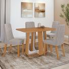 Conjunto Sala De Jantar Mesa Easy 120x80cm 4 Cadeiras Seat Conjunto Sala De Jantar Mesa Easy 120x80cm 4 Cadeiras Seat
