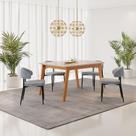 Conjunto Sala de Jantar Mesa Elegance Candian com 4 Cadeiras Bless Conjunto Sala de Jantar Mesa Elegance Candian com 4 Cadeiras Bless