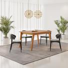 Conjunto Sala de Jantar Mesa Elegance com 4 Cadeiras Bless Marrom/Preto Conjunto Sala de Jantar Mesa Elegance com 4 Cadeiras Bless Marrom/Preto