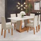Conjunto Sala de Jantar Mesa Emmy com 6 Cadeiras Venus Móveis