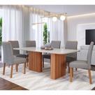 Conjunto Sala de Jantar Mesa Ester 180cm 6 Cadeira Clarice Cimol