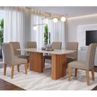 Conjunto Sala de Jantar Mesa Ester 180cm 6 Cadeiras Carla em MDF Cimol