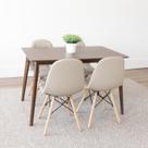 Conjunto Sala de Jantar Mesa Finlândia 120x75cm com 4 Cadeiras Eiffel Botonê Conjunto Sala de Jantar Mesa Finlândia 120x75cm com 4 Cadeiras Eiffel Botonê