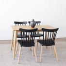 Conjunto Sala de Jantar Mesa Finlândia 120x75cm com 4 Cadeiras Janaína