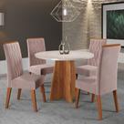 Conjunto Sala de Jantar Mesa Fiorenza 4 Cadeiras Cristal Viero Conjunto Sala de Jantar Mesa Fiorenza 4 Cadeiras Cristal Viero