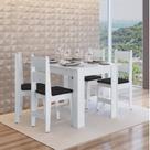 Conjunto Sala de Jantar Mesa Fixa com 4 Cadeiras Conjunto Sala de Jantar Mesa Fixa com 4 Cadeiras