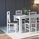 Conjunto Sala de Jantar Mesa Fixa com 4 Cadeiras