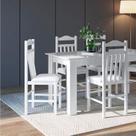 Conjunto Sala de Jantar Mesa Fixa com 4 Cadeiras