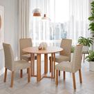 Conjunto Sala de Jantar Mesa Flora 4 Cadeiras Clarice Cimol
