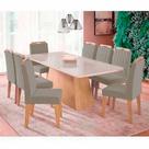 Conjunto Sala de Jantar Mesa Helena 210x100 cm e 8 Cadeiras Paola Wood Cimol Madeira/offwhite/joli Conjunto Sala de Jantar Mesa Helena 210x100 cm e 8 Cadeiras Paola Wood Cimol Madeira/offwhite/joli