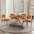 Conjunto Sala de Jantar Mesa Hope Tampo 120cm Redondo Laminado e 4 Cadeiras Hope Soft Marrom/Star Ca